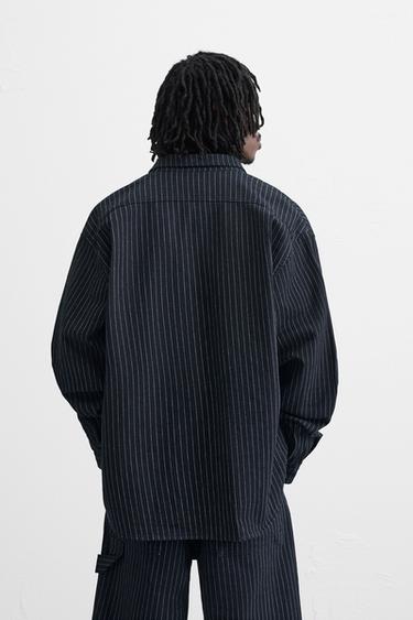STRIPED RELAXED FIT SHIRT - Blue by Zara - Image 2