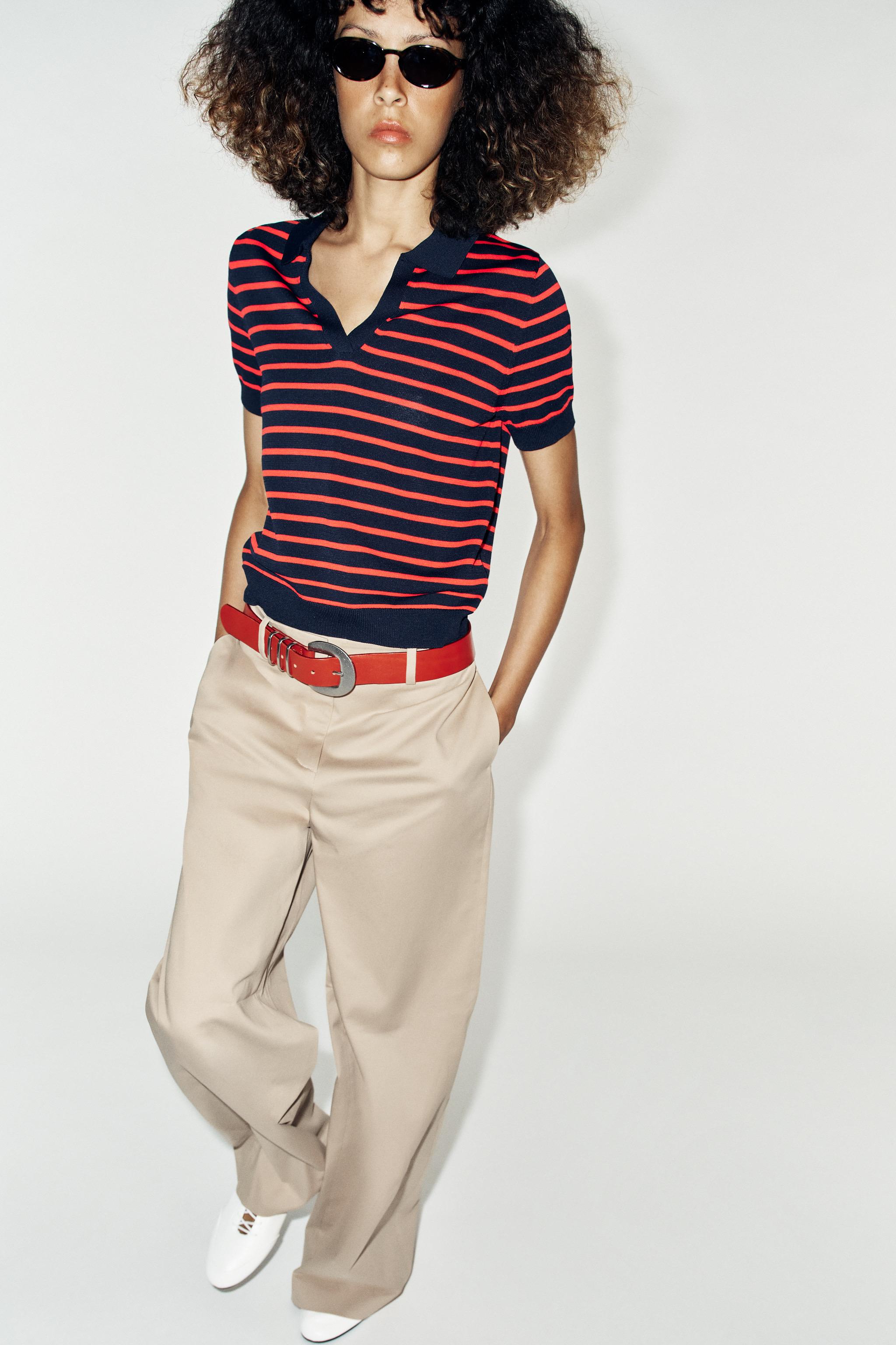 STRIPED SHORT SLEEVE KNIT POLO - thumbnail 10