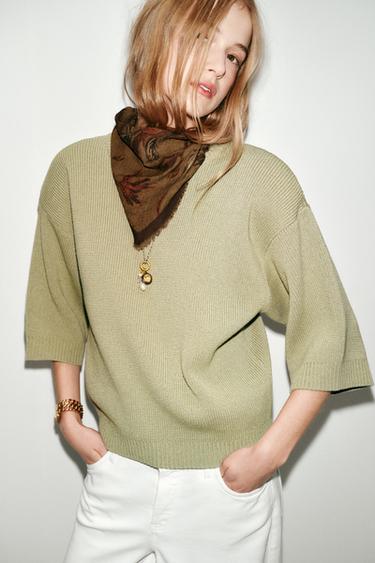 Zara FLORAL PRINT BANDANA - Toffee