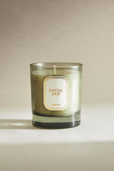 (200 G) SANDAL OUD SCENTED CANDLE - Brown marl by Zara