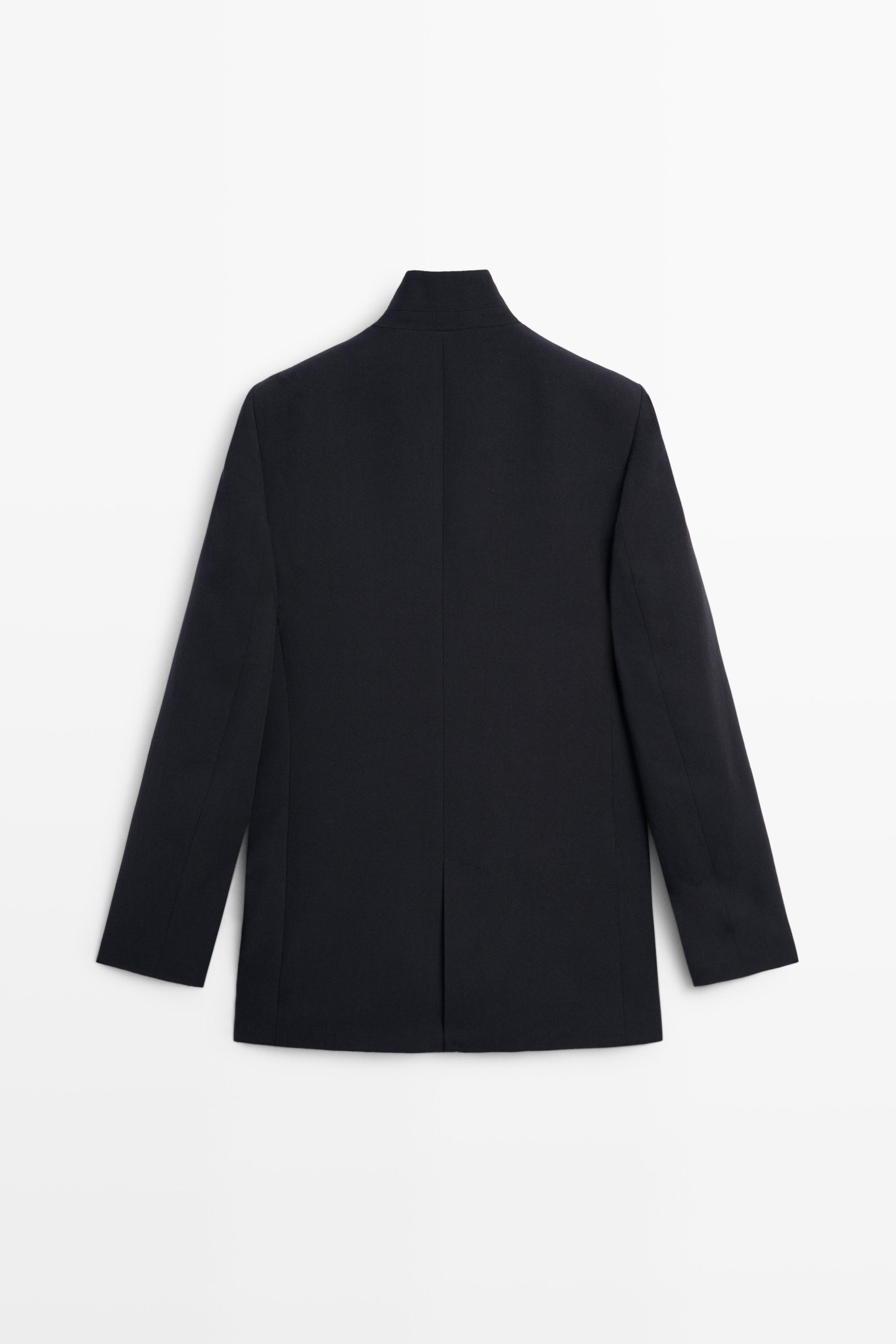 Flowy button-detail blazer