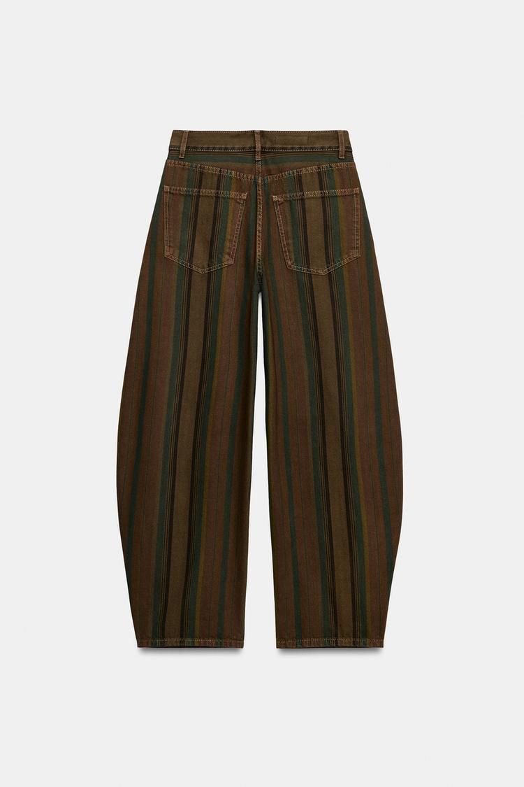 Jeans rectos a rayas de tiro medio TRF 8