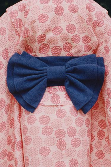 2-6 ANS/ ENSEMBLE YUKATA IMPRIMÉ FLEURS KIMONO ET ROBE - Rose de Zara - Image 6