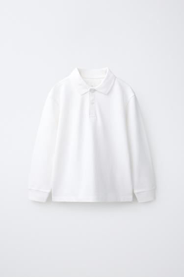 SOLID POLO SHIRT — White 1