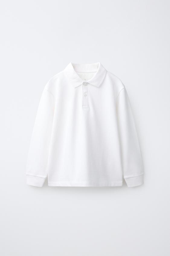 PLAIN POLO SHIRT - White by Zara - Image 0