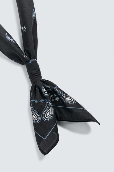 PAISLEY PRINT BANDANA - Black by Zara - Image 2