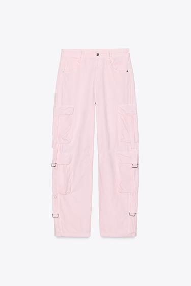 PANTALÓN CARGO TRF - Rosa de Zara - Imagen 0