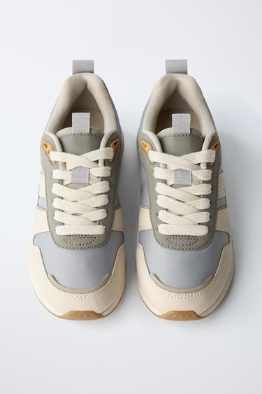 CHAUSSURES DE SPORT À PIÈCES - Gris de Zara - Image 4