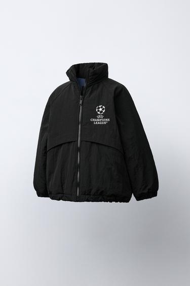 撥水加工入りUEFAチャンピオンズリーグ®隠しフードジャケットブラックZaraの撥水加工入りUEFAチャンピオンズリーグ®隠しフードジャケット - ブラック