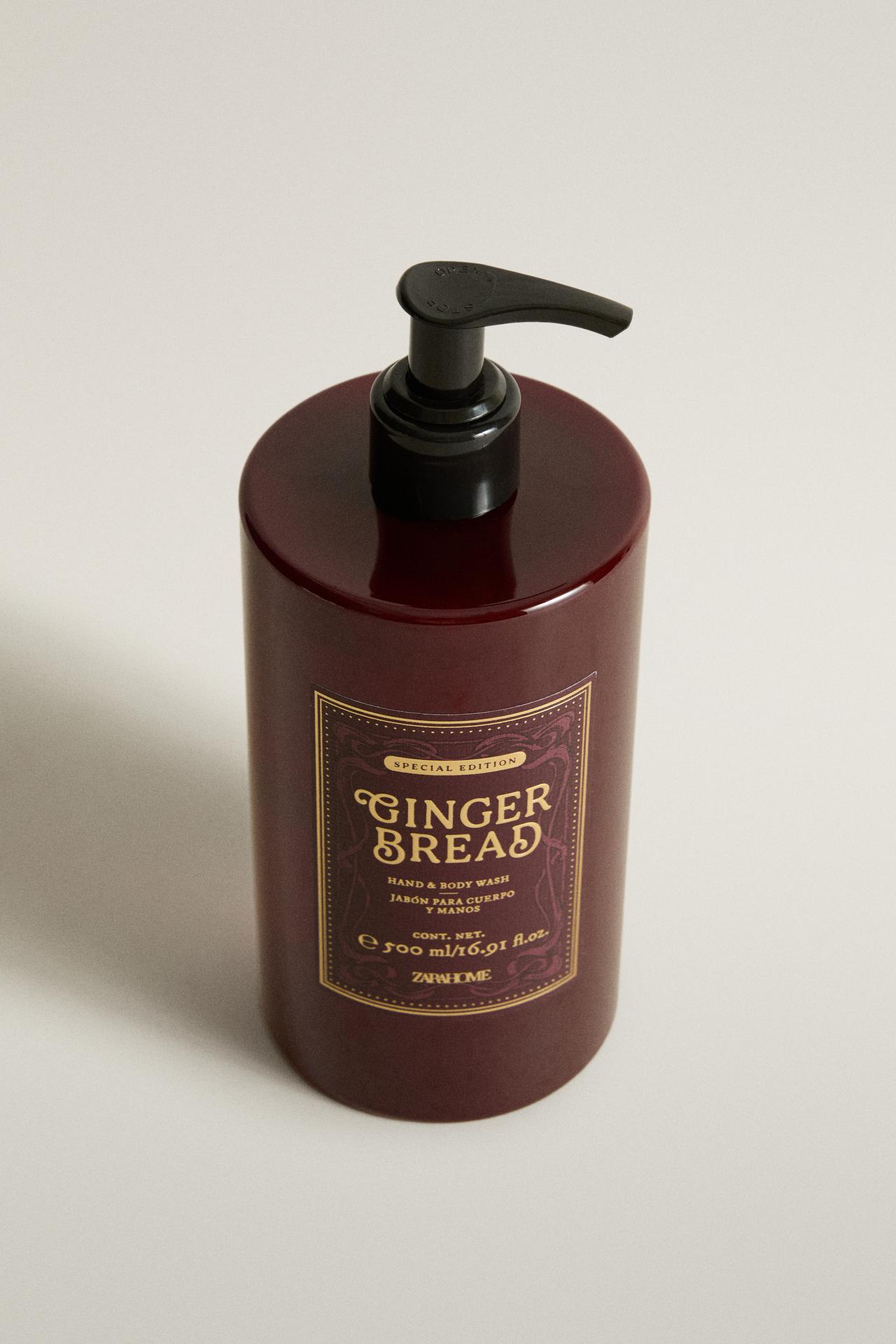 (500 ML) GINGERBREAD BODY AND HAND LIQUID SOAP — Red