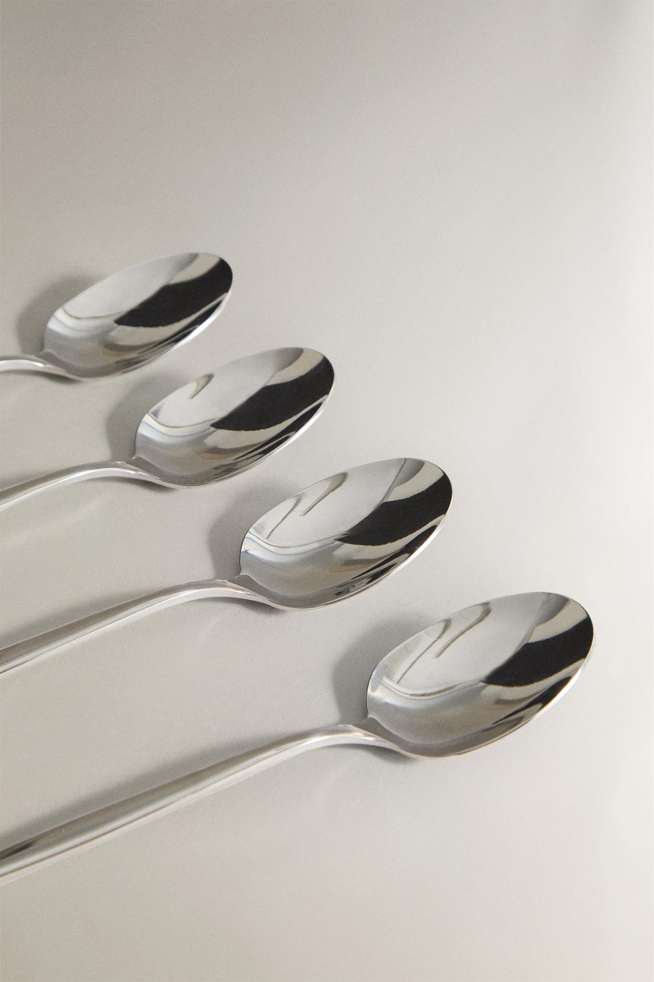 SPOON PACK WITH THIN HANDLES (PACK OF 4) — Steel