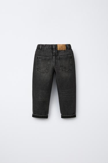 RIPPED BAGGY JEANS - Grey by Zara - Image 1