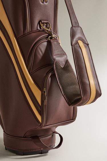 RIGID LEATHER GOLF BAG - Brown by Zara - Image 4