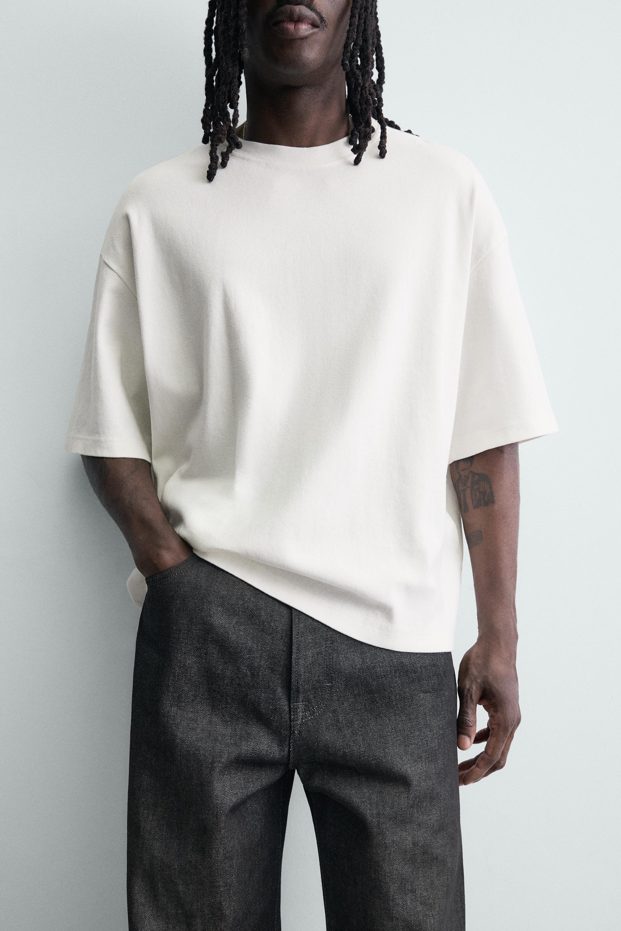 BOXY FIT TEXTURED SWEATSHIRT
