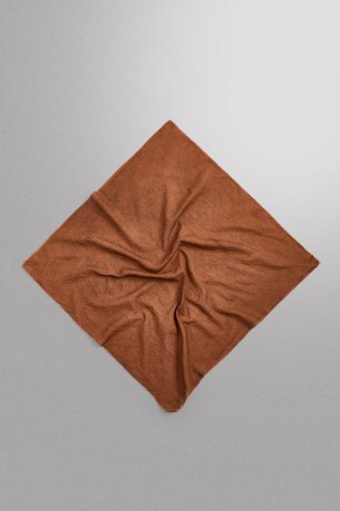 BANDANA LIGERA ALGODÓN - Ocre de Zara