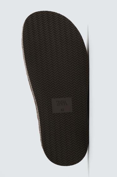 DOUBLE-STRAP LEATHER SANDALS - Chocolate by Zara - Image 6