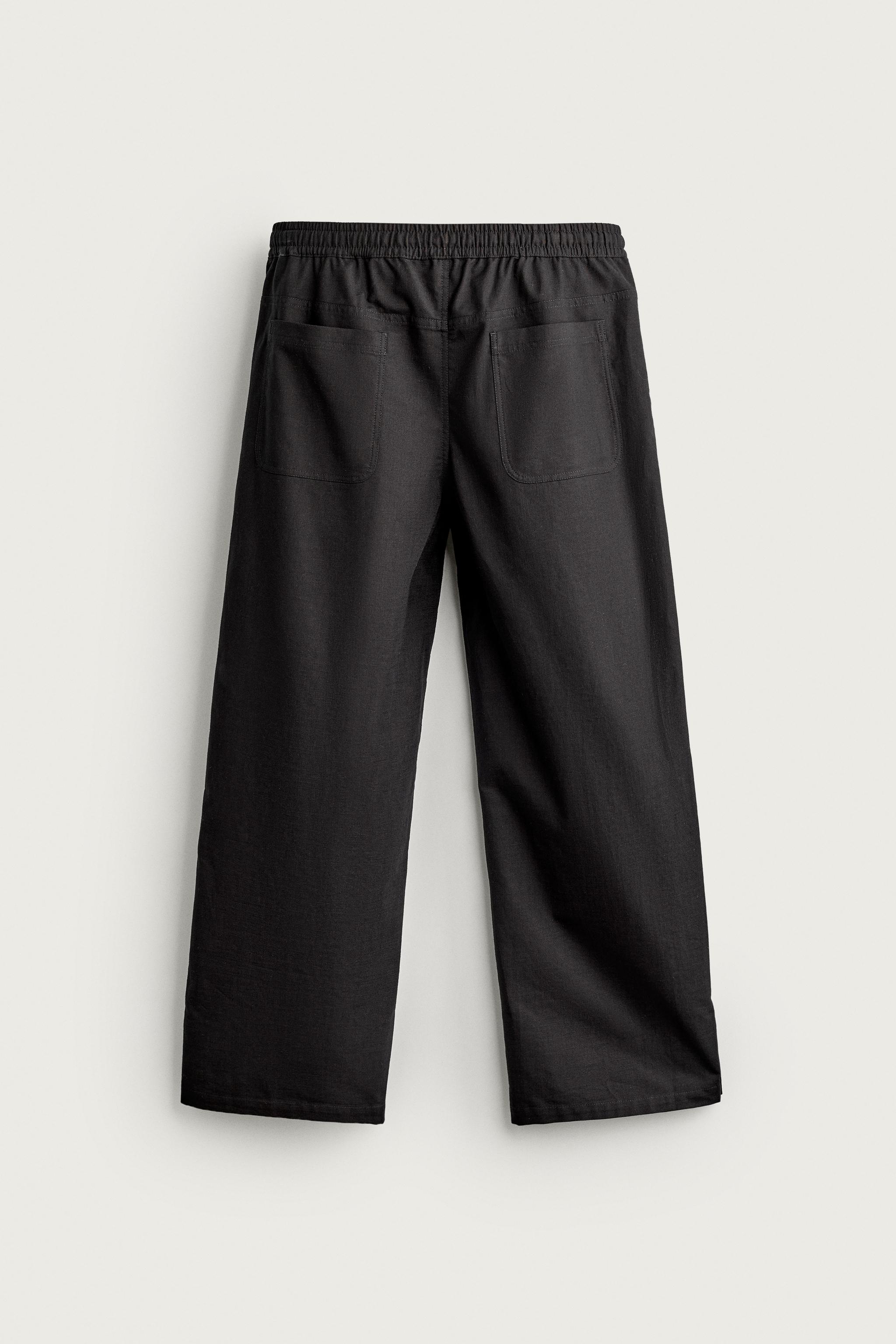 Мужские брюки Zara RELAXED FIT BUTTON PANTS — фото 6