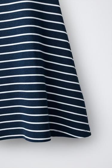 PRINTED ROMA KNIT DRESS - Navy blue by Zara
