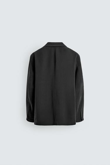 FLUID RELAXED FIT BLAZER - Black by Zara - Image 8