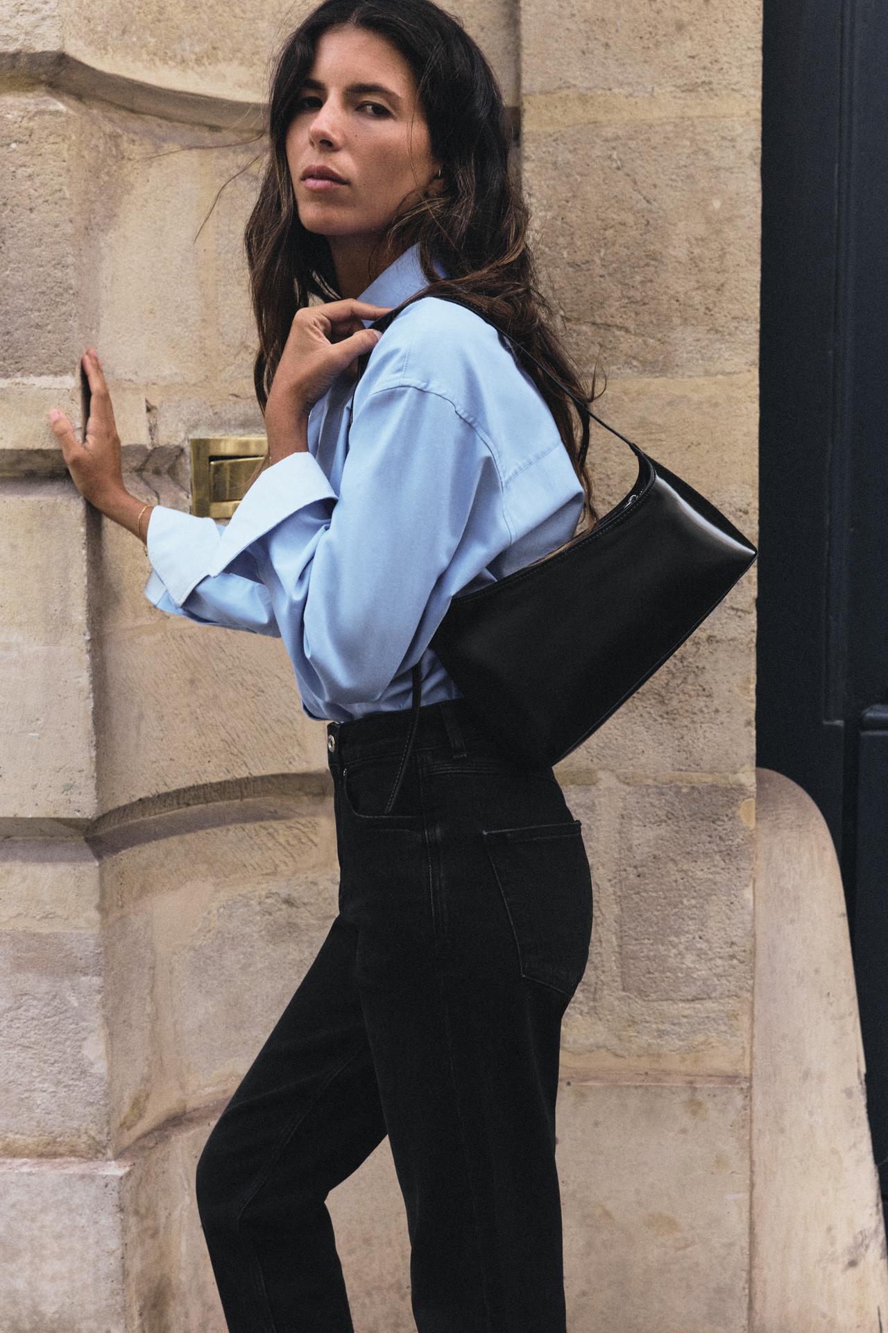 ASYMMETRIC SHOULDER BAG — Black