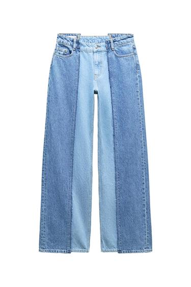 Z1975 STRAIGHT HIGH-WAIST PATCHWORK JEANS