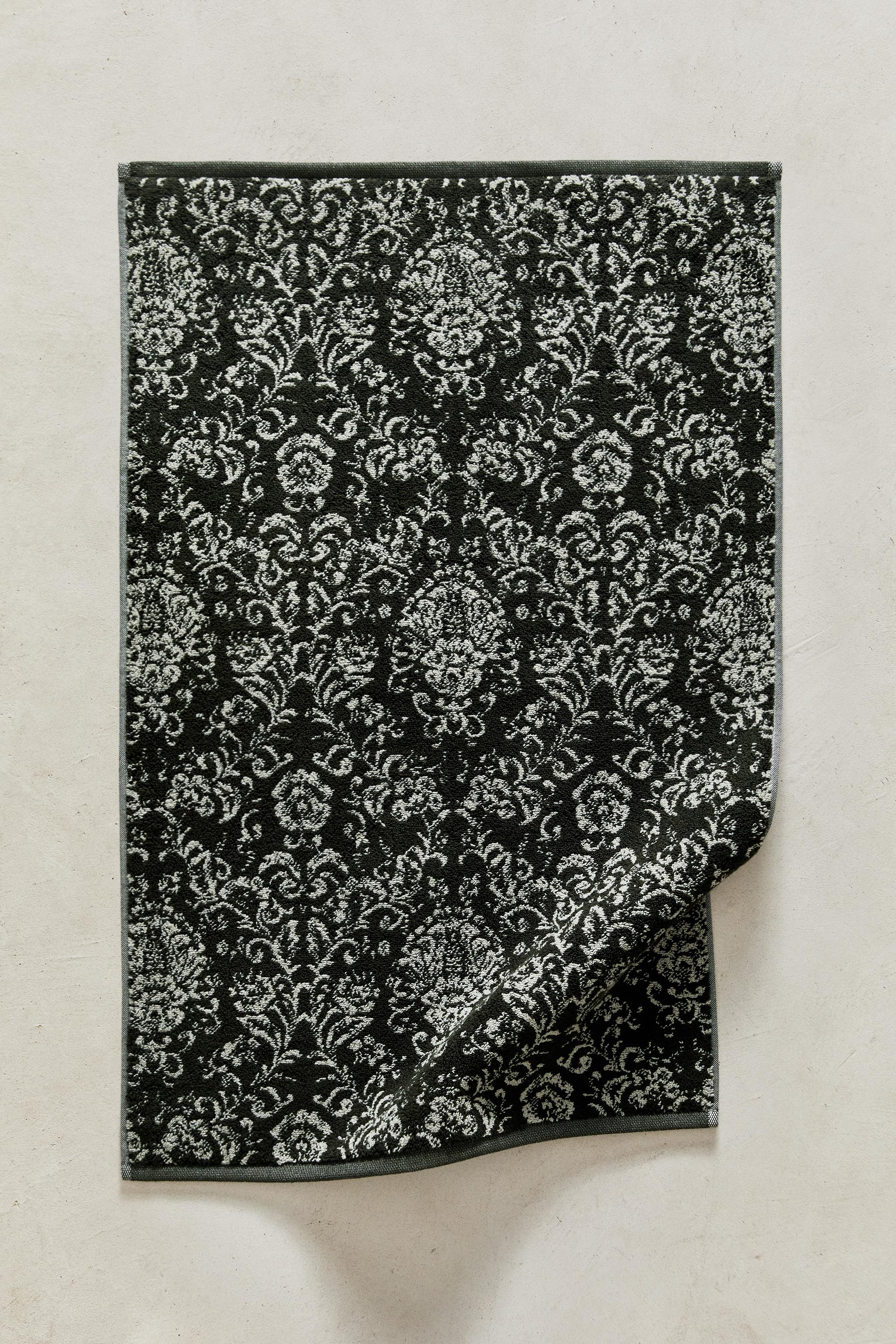 TAPIS DE BAIN ÉPONGE JACQUARD FLORAL