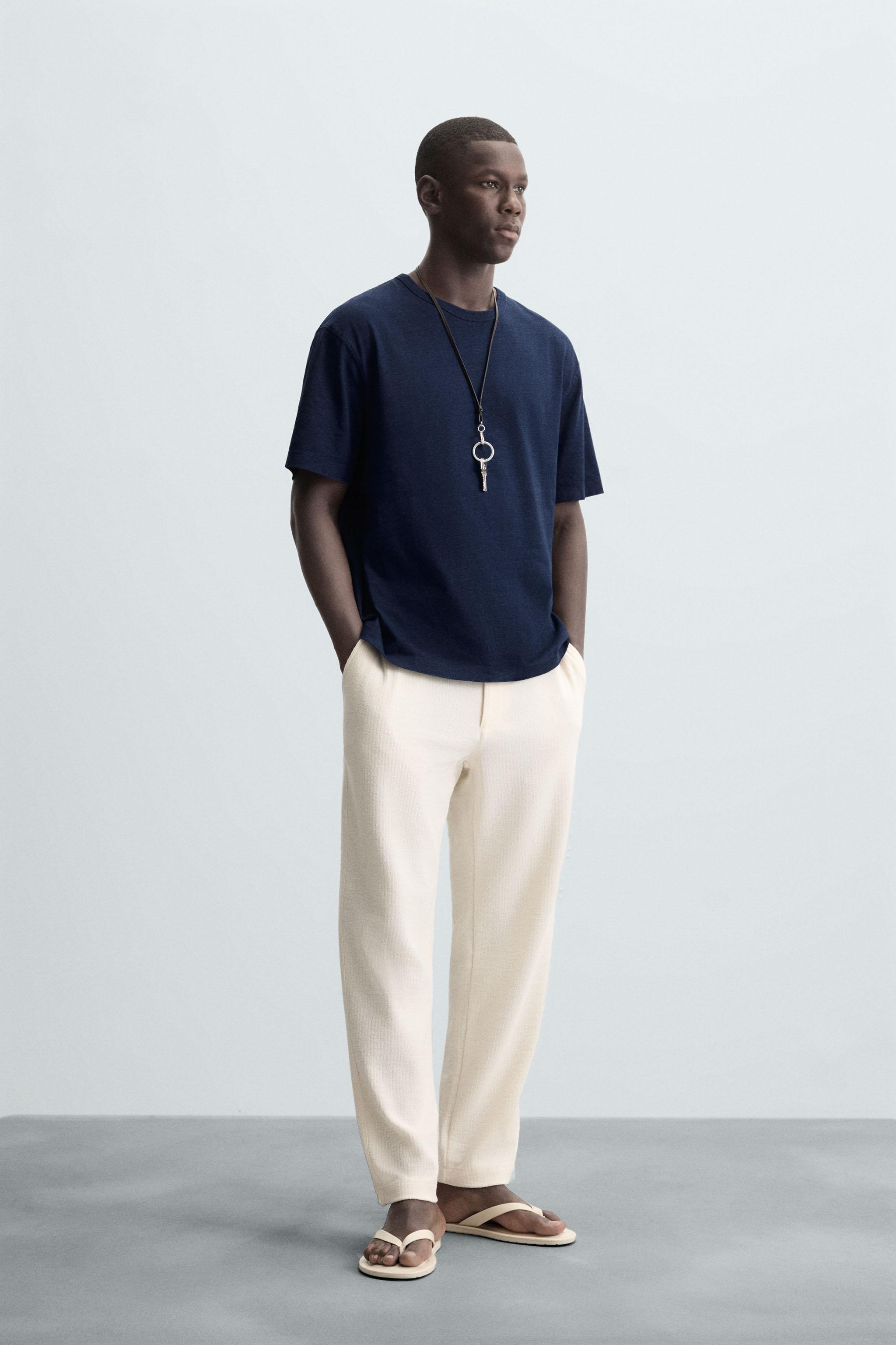 WASHED RELAXED FIT T-SHIRT - Indigo | ZARA United States