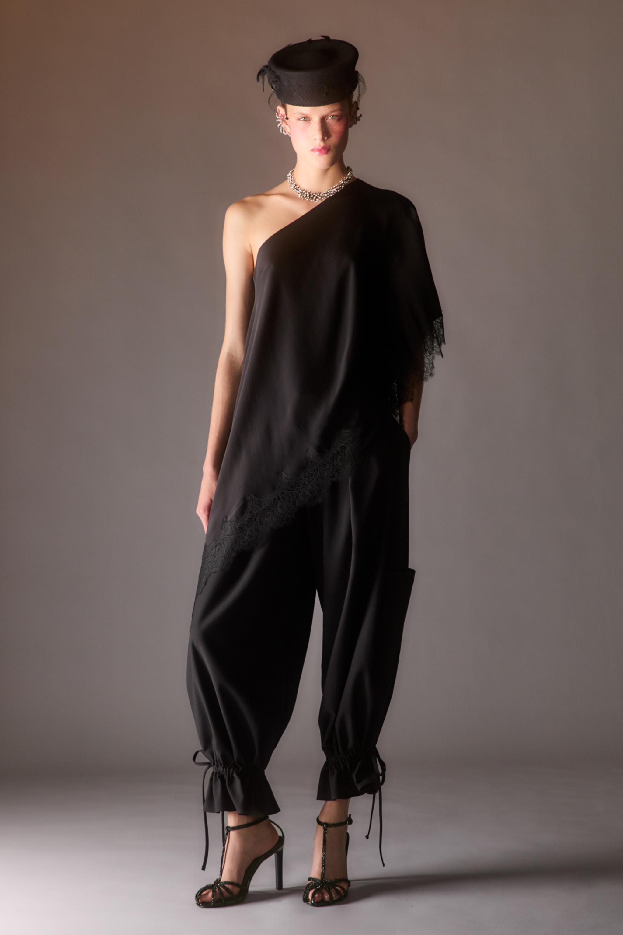 ZW COLLECTION BALLOON CARGO TROUSERS WITH TIES - Black | ZARA