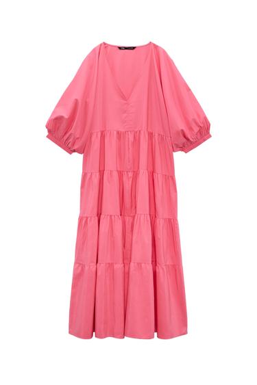 POPLIN PANELLED DRESS