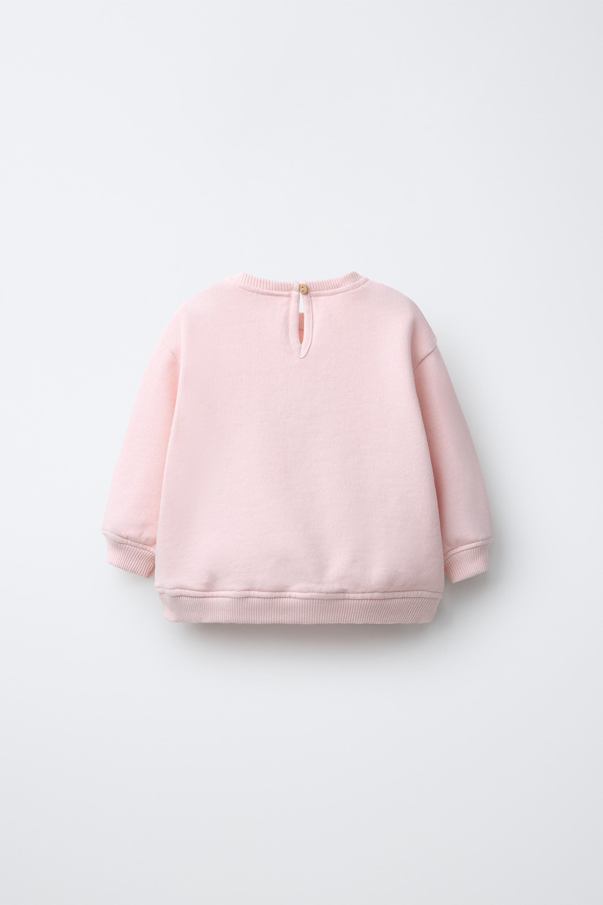 SWEAT BRODERIE CUPCAKE VELOURS BOUCLÉ