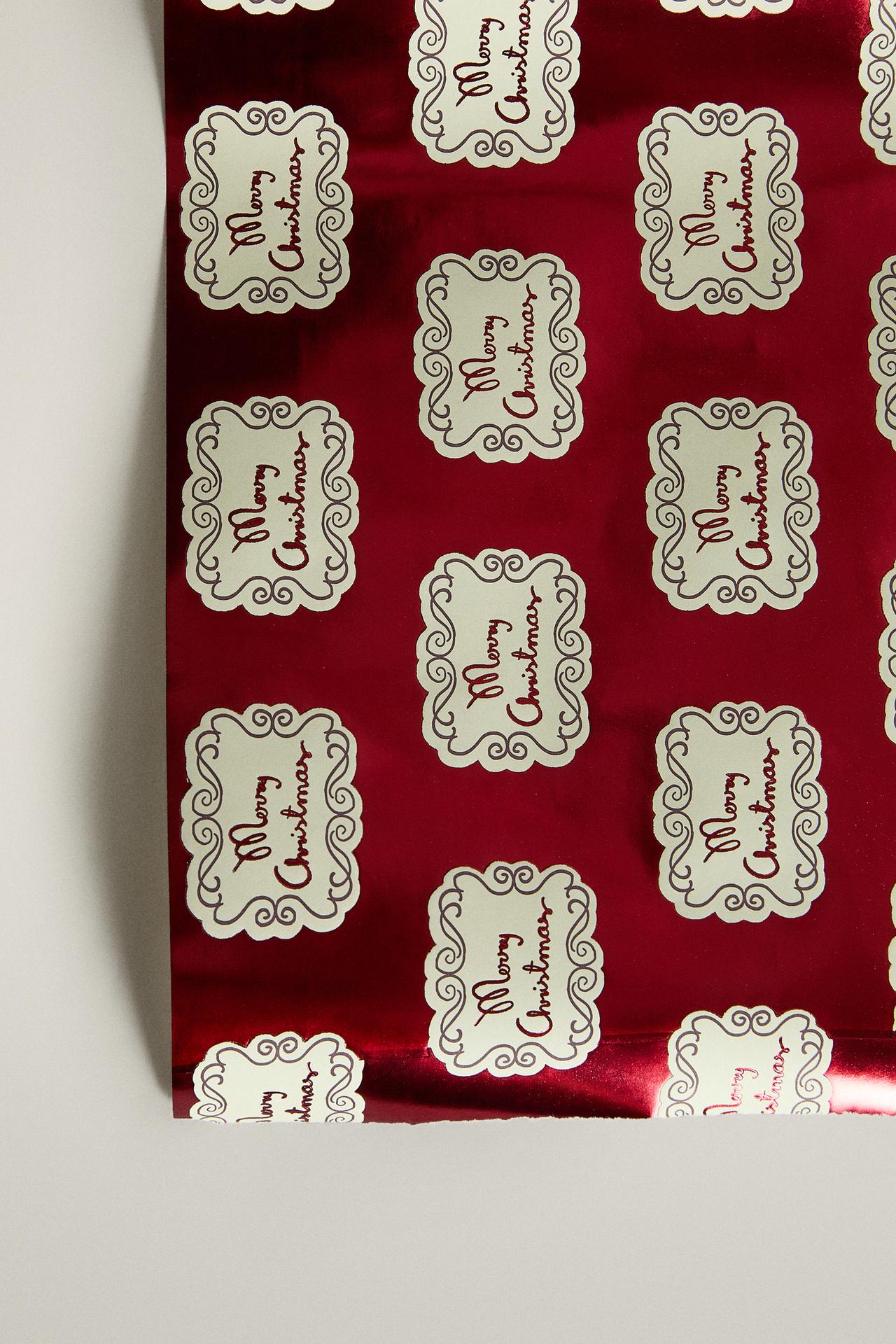 MERRY CHRISTMAS GIFT WRAP — Red