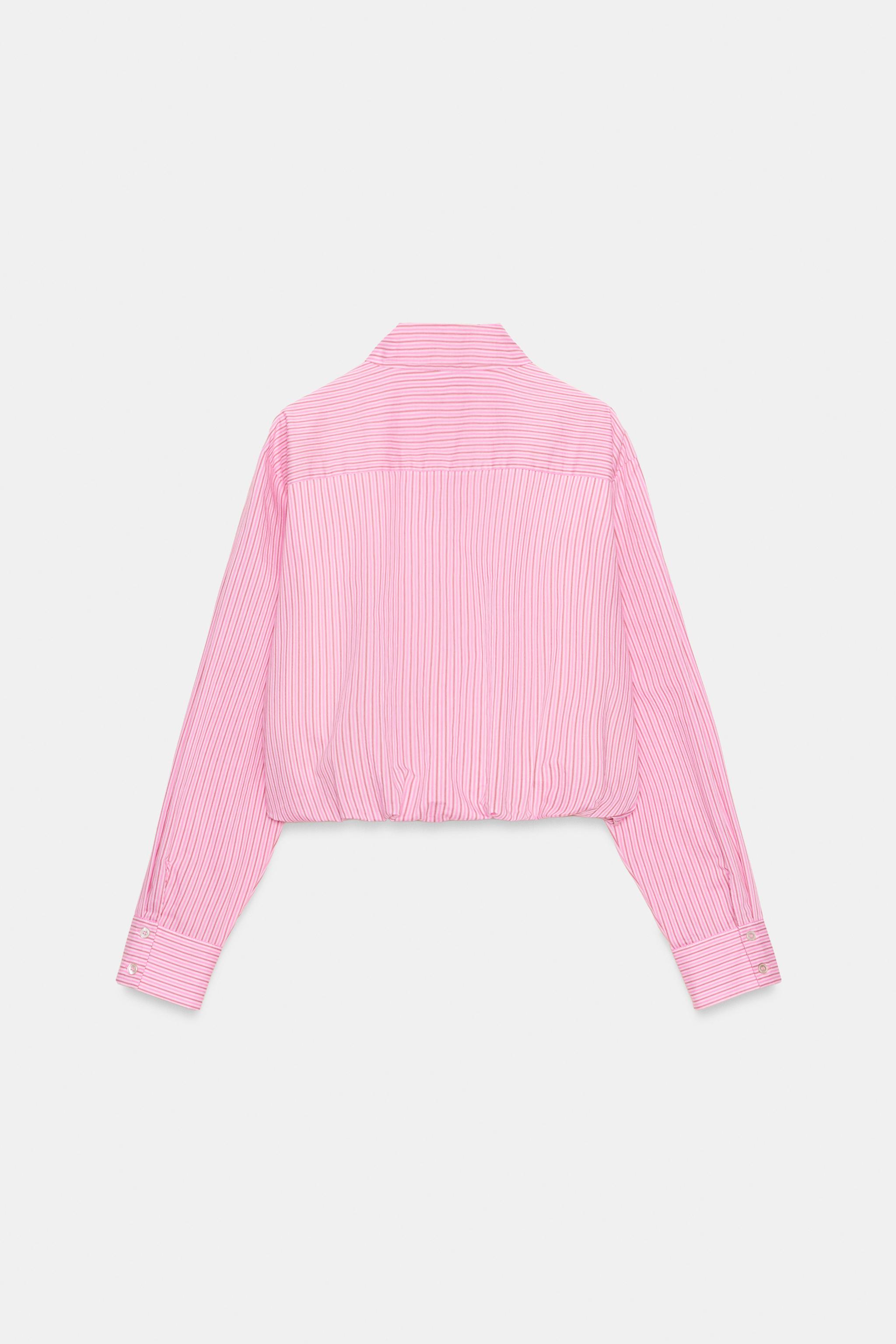 STRIPED BALLOON POPLIN SHIRT