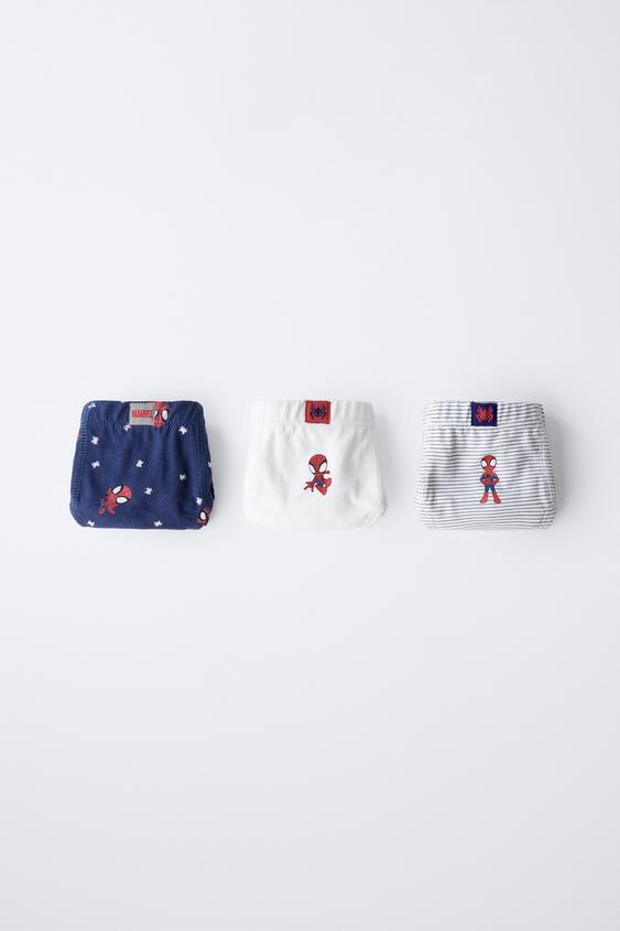 1 1/2-6 YEARS/ 3-PACK OF SPIDEY © MARVEL BRIEFS - Navys / Ecrus by Zara - Image 0