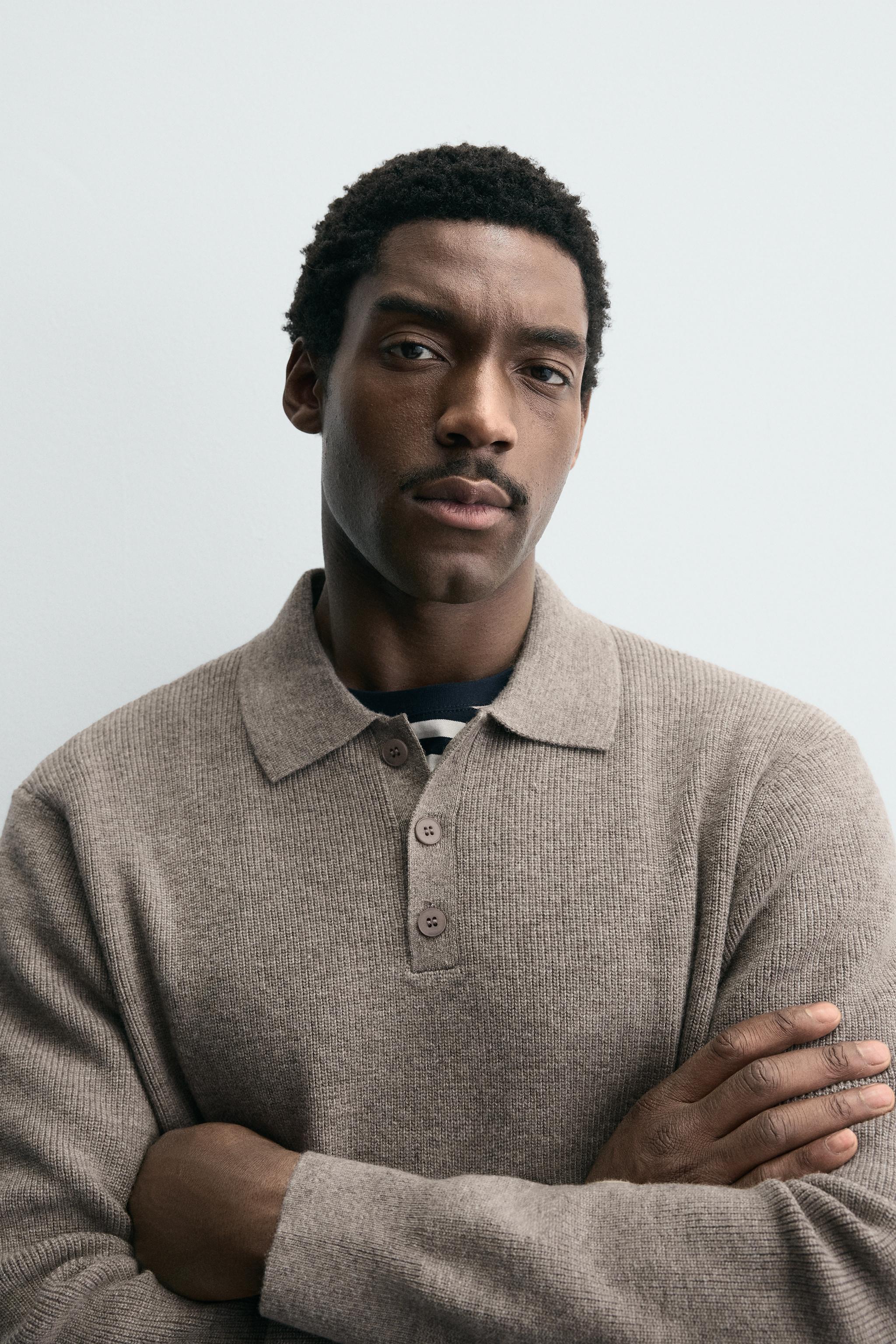 KNIT POLO SHIRT WITH WOOL
