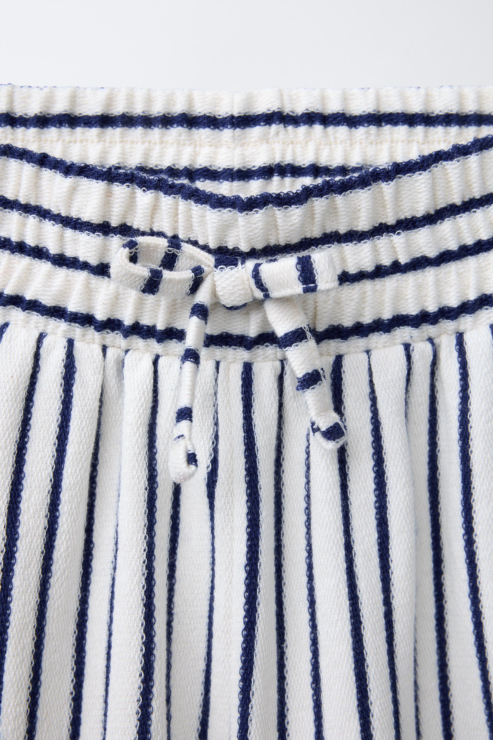 STRIPED STRAIGHT LEG PANTS