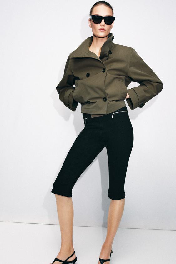 Z1975 MID-RISE ZIPPER CAPRI JEANS from Zara - $49.90