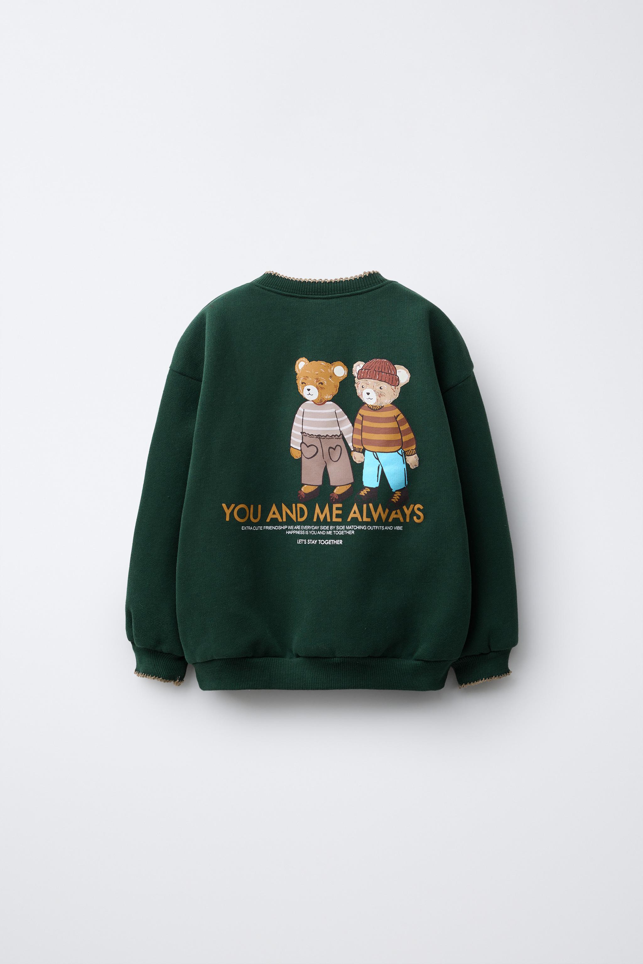 CONTRAST BEARS SWEATSHIRT