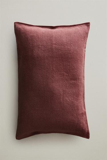 JUTE CUSHION COVER - Pink by Zara