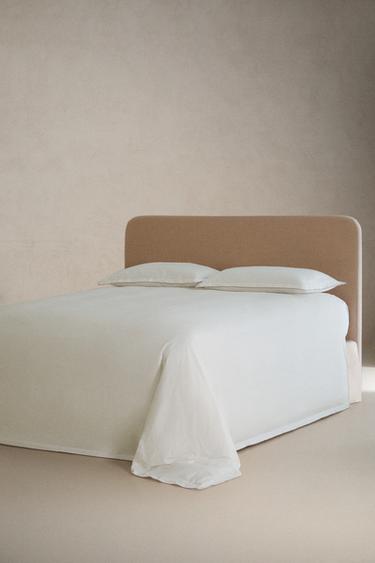 SATEEN OVERLOCK DUVET COVER - Pink by Zara - Image 1