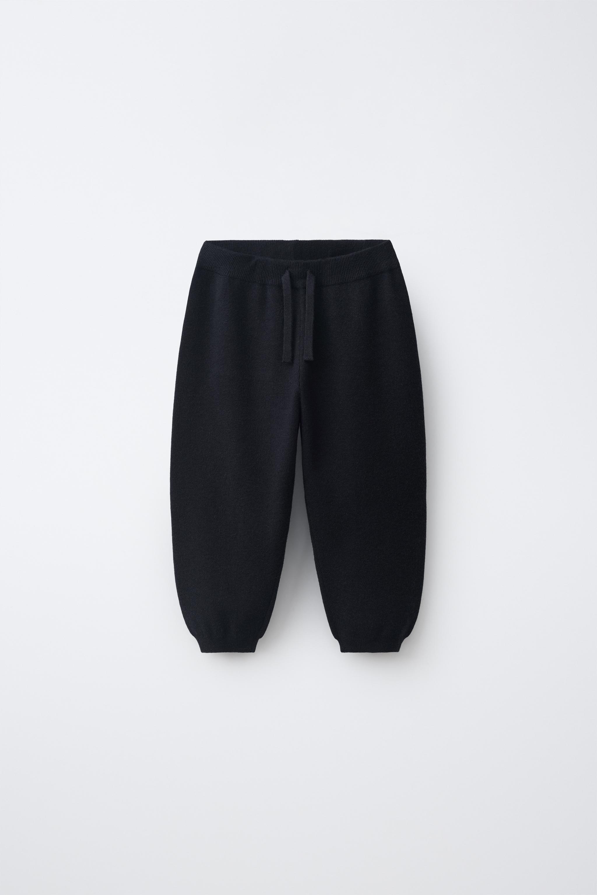 KNIT JOGGER PANTS — Navy blue
