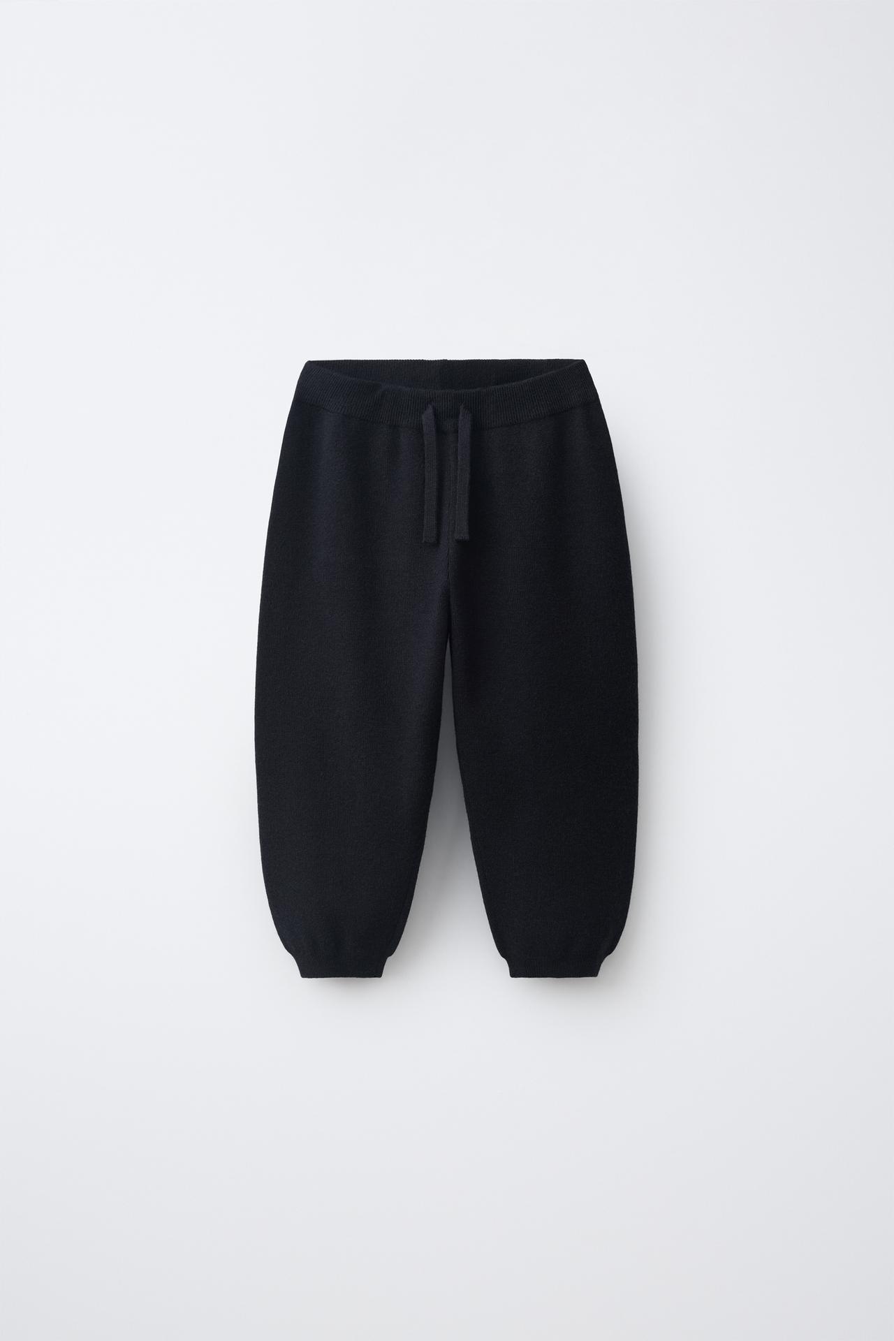 KNIT JOGGER PANTS — Navy blue