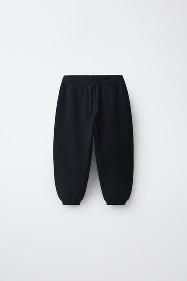 KNIT JOGGER PANTS — Navy blue 1