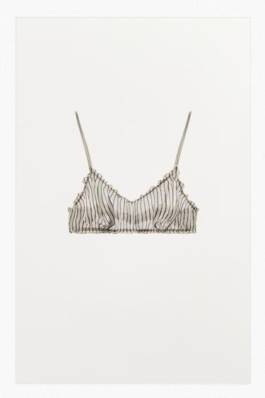 100% VISCOSE STRIPED BRA - striped by Zara