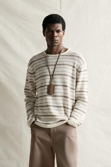LINEN - CASHMERE STRIPED JUMPER — Striped 2