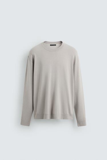 PULLOVER REGULAR FIT MIT STRUKTURMUSTER - Hellgrau von Zara