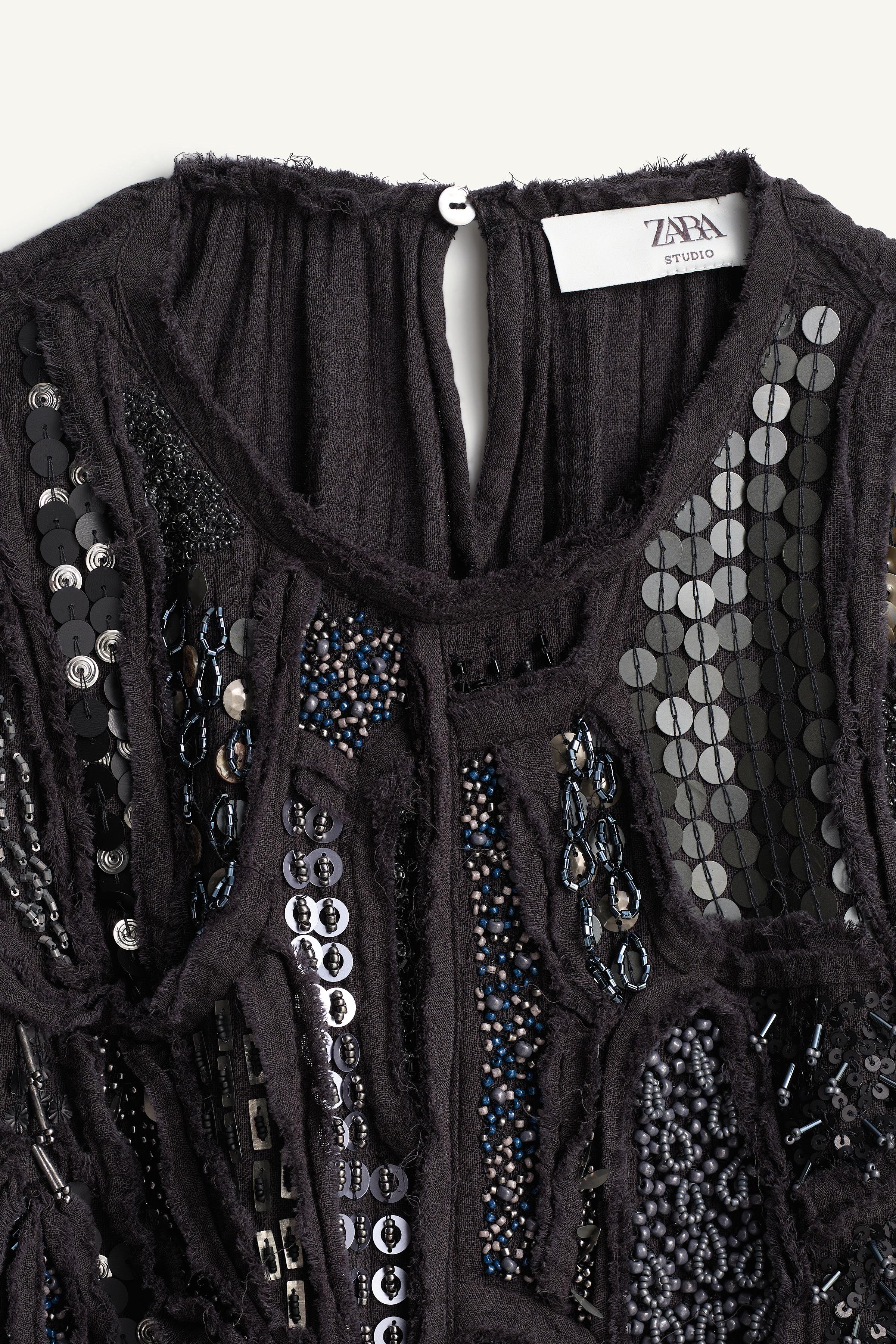 LIMITED EDITION BEADED EMBROIDERED TOP