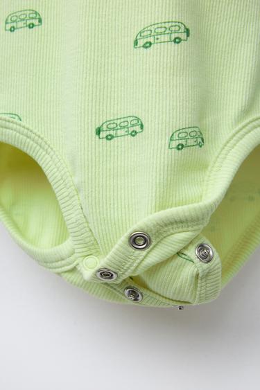 2-PACK OF PRINTED BODYSUITS - Lime by Zara - Image 4