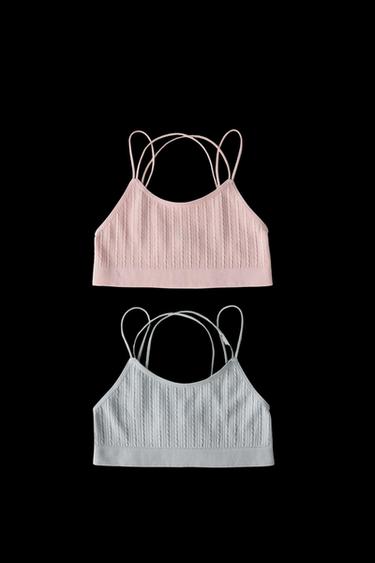 AGES 8-14/ TWO-PACK OF SEAMLESS STRUCTURE TOPS - Multicoloured by Zara