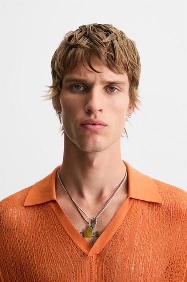 COLLIER CORDON PENDENTIFS - Marron de Zara - Image 0