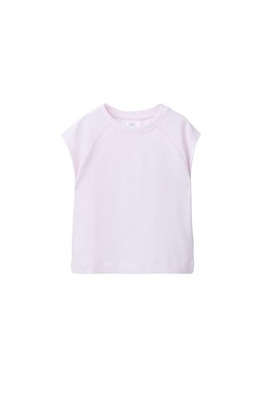 Zara BASIC RAGLAN SLEEVE T-SHIRT - Pink